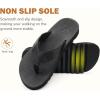 image:imageCOFACE Flip Flops for Men with Arch Support Mens Sport Beach ThongSandals Outdoor 2025 Summer Leather Sandal for ManBlack
