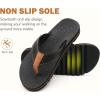 image:imageCOFACE Flip Flops for Men with Arch Support Mens Sport Beach ThongSandals Outdoor 2025 Summer Leather Sandal for ManBlackbrown