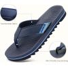 image:imageCOFACE Flip Flops for Men with Arch Support Mens Sport Beach ThongSandals Outdoor 2025 Summer Leather Sandal for ManBlue