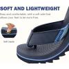 image:imageCOFACE Flip Flops for Men with Arch Support Mens Sport Beach ThongSandals Outdoor 2025 Summer Leather Sandal for ManBlue