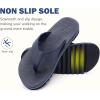 image:imageCOFACE Flip Flops for Men with Arch Support Mens Sport Beach ThongSandals Outdoor 2025 Summer Leather Sandal for ManBlue