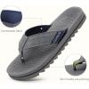 image:imageCOFACE Flip Flops for Men with Arch Support Mens Sport Beach ThongSandals Outdoor 2025 Summer Leather Sandal for ManDeep Grey