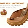 image:imageCOFACE Flip Flops for Men with Arch Support Mens Sport Beach ThongSandals Outdoor 2025 Summer Leather Sandal for ManKhaki