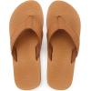 image:imageCOFACE Flip Flops for Men with Arch Support Mens Sport Beach ThongSandals Outdoor 2025 Summer Leather Sandal for ManKhaki