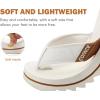 image:imageCOFACE Flip Flops for Men with Arch Support Mens Sport Beach ThongSandals Outdoor 2025 Summer Leather Sandal for ManWhite