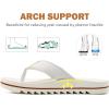 image:imageCOFACE Flip Flops for Men with Arch Support Mens Sport Beach ThongSandals Outdoor 2025 Summer Leather Sandal for ManWhite