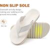 image:imageCOFACE Flip Flops for Men with Arch Support Mens Sport Beach ThongSandals Outdoor 2025 Summer Leather Sandal for ManWhite