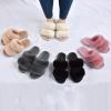image:imageCOFACE Fuzzy Slippers for Women Open Toe Orthopedic Slippers Arch Support Fax Fur Slides Plantar Fasciitis Woman House Slippers IndoorPink