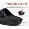 image:imageCOFACE Mens Recovery Sandals Man Orthopedic Plantar Fasciitis Walking Outdoor Slides for Men Comfort Adjustable Thick Cushioned Orthotic Size 715Black