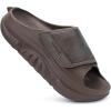 image:imageCOFACE Mens Recovery Sandals Man Orthopedic Plantar Fasciitis Walking Outdoor Slides for Men Comfort Adjustable Thick Cushioned Orthotic Size 715Brown