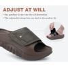image:imageCOFACE Mens Recovery Sandals Man Orthopedic Plantar Fasciitis Walking Outdoor Slides for Men Comfort Adjustable Thick Cushioned Orthotic Size 715Brown