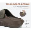 image:imageCOFACE Mens Recovery Sandals Man Orthopedic Plantar Fasciitis Walking Outdoor Slides for Men Comfort Adjustable Thick Cushioned Orthotic Size 715Brown
