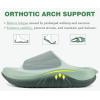 image:imageCOFACE Mens Recovery Sandals Man Orthopedic Plantar Fasciitis Walking Outdoor Slides for Men Comfort Adjustable Thick Cushioned Orthotic Size 715Dark GreenLight Green