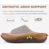 image:imageCOFACE Mens Recovery Sandals Man Orthopedic Plantar Fasciitis Walking Outdoor Slides for Men Comfort Adjustable Thick Cushioned Orthotic Size 715KhakiBrown