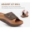 image:imageCOFACE Mens Recovery Sandals Man Orthopedic Plantar Fasciitis Walking Outdoor Slides for Men Comfort Adjustable Thick Cushioned Orthotic Size 715KhakiBrown
