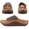 image:imageCOFACE Mens Recovery Sandals Man Orthopedic Plantar Fasciitis Walking Outdoor Slides for Men Comfort Adjustable Thick Cushioned Orthotic Size 715KhakiBrown