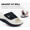 image:imageCOFACE Mens Recovery Sandals Man Orthopedic Plantar Fasciitis Walking Outdoor Slides for Men Comfort Adjustable Thick Cushioned Orthotic Size 715WhiteBlack