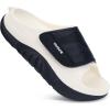 image:imageCOFACE Mens Recovery Sandals Man Orthopedic Plantar Fasciitis Walking Outdoor Slides for Men Comfort Adjustable Thick Cushioned Orthotic Size 715WhiteBlack