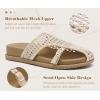 image:imageCOFACE Womens Dressy Orthotic Sandals with Comfortable Plantar Fasciitis Arch Support Ladies Breathable Woven Mesh Mules Lightweight Fashion Slides Thick Cushion Slip on ShoesBeige
