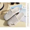 image:imageCOFACE Womens Dressy Orthotic Sandals with Comfortable Plantar Fasciitis Arch Support Ladies Breathable Woven Mesh Mules Lightweight Fashion Slides Thick Cushion Slip on ShoesBeige White