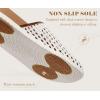 image:imageCOFACE Womens Dressy Orthotic Sandals with Comfortable Plantar Fasciitis Arch Support Ladies Breathable Woven Mesh Mules Lightweight Fashion Slides Thick Cushion Slip on ShoesWhite Khaki