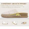 image:imageCOFACE Womens Dressy Orthotic Sandals with Comfortable Plantar Fasciitis Arch Support Ladies Breathable Woven Mesh Mules Lightweight Fashion Slides Thick Cushion Slip on ShoesBeige