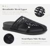 image:imageCOFACE Womens Dressy Orthotic Sandals with Comfortable Plantar Fasciitis Arch Support Ladies Breathable Woven Mesh Mules Lightweight Fashion Slides Thick Cushion Slip on ShoesBlack