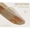 image:imageCOFACE Womens Dressy Orthotic Sandals with Comfortable Plantar Fasciitis Arch Support Ladies Breathable Woven Mesh Mules Lightweight Fashion Slides Thick Cushion Slip on ShoesBeige