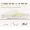 image:imageCOFACE Womens Dressy Orthotic Sandals with Comfortable Plantar Fasciitis Arch Support Ladies Breathable Woven Mesh Mules Lightweight Fashion Slides Thick Cushion Slip on ShoesBeige White