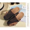 image:imageCOFACE Womens Dressy Orthotic Sandals with Comfortable Plantar Fasciitis Arch Support Ladies Breathable Woven Mesh Mules Lightweight Fashion Slides Thick Cushion Slip on ShoesBlack Khaki