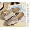 image:imageCOFACE Womens Dressy Orthotic Sandals with Comfortable Plantar Fasciitis Arch Support Ladies Breathable Woven Mesh Mules Lightweight Fashion Slides Thick Cushion Slip on ShoesBeige