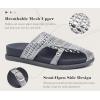 image:imageCOFACE Womens Dressy Orthotic Sandals with Comfortable Plantar Fasciitis Arch Support Ladies Breathable Woven Mesh Mules Lightweight Fashion Slides Thick Cushion Slip on ShoesSilver Grey