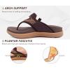 image:imageCOFACE Womens Fashion Orthotic Flip Flops Recovery Walking Lightweight Athletic Thick Yoga Mat Cushion Thong Sandals With Comfortable Plantar Fasciitis Arch SupportBrown