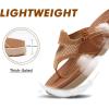 image:imageCOFACE Womens Fashion Orthotic Flip Flops Recovery Walking Lightweight Athletic Thick Yoga Mat Cushion Thong Sandals With Comfortable Plantar Fasciitis Arch SupportKhaki