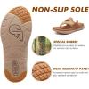image:imageCOFACE Womens Fashion Orthotic Flip Flops Recovery Walking Lightweight Athletic Thick Yoga Mat Cushion Thong Sandals With Comfortable Plantar Fasciitis Arch SupportKhaki