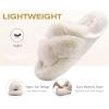 image:imageCOFACE Womens Fluff Slippers House Open Toe Faux Fur Ladies Fashion Platform Fuzzy Slide Shoes with Comfort Arch Support Indoor Outdoor SoleBeige