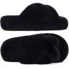 image:imageCOFACE Womens Fluff Slippers House Open Toe Faux Fur Ladies Fashion Platform Fuzzy Slide Shoes with Comfort Arch Support Indoor Outdoor SoleBlack