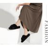 image:imageCOFACE Womens Fluff Slippers House Open Toe Faux Fur Ladies Fashion Platform Fuzzy Slide Shoes with Comfort Arch Support Indoor Outdoor SoleBlack