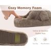 image:imageCOFACE Womens Fluff Slippers House Open Toe Faux Fur Ladies Fashion Platform Fuzzy Slide Shoes with Comfort Arch Support Indoor Outdoor SoleBrown