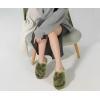 image:imageCOFACE Womens Fluff Slippers House Open Toe Faux Fur Ladies Fashion Platform Fuzzy Slide Shoes with Comfort Arch Support Indoor Outdoor SoleGreen