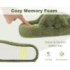 image:imageCOFACE Womens Fluff Slippers House Open Toe Faux Fur Ladies Fashion Platform Fuzzy Slide Shoes with Comfort Arch Support Indoor Outdoor SoleGreen