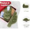 image:imageCOFACE Womens Fluff Slippers House Open Toe Faux Fur Ladies Fashion Platform Fuzzy Slide Shoes with Comfort Arch Support Indoor Outdoor SoleGreen