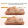 image:imageCOFACE Womens Fluff Slippers House Open Toe Faux Fur Ladies Fashion Platform Fuzzy Slide Shoes with Comfort Arch Support Indoor Outdoor SoleKhaki