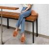 image:imageCOFACE Womens Fluff Slippers House Open Toe Faux Fur Ladies Fashion Platform Fuzzy Slide Shoes with Comfort Arch Support Indoor Outdoor SoleKhaki
