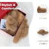 image:imageCOFACE Womens Fluff Slippers House Open Toe Faux Fur Ladies Fashion Platform Fuzzy Slide Shoes with Comfort Arch Support Indoor Outdoor SoleKhaki Brown