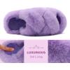 image:imageCOFACE Womens Fluff Slippers House Open Toe Faux Fur Ladies Fashion Platform Fuzzy Slide Shoes with Comfort Arch Support Indoor Outdoor SoleLight Purple