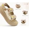 image:imageCOFACE Womens Orthopedic Walking Sandals with Comfortable Plantar Fasciitis Arch Support Outdoor Athletic Lightweight Platform Sandles Sport Recovery Adjustable Strap Thick Cushion SlidesBeige