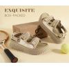 image:imageCOFACE Womens Orthopedic Walking Sandals with Comfortable Plantar Fasciitis Arch Support Outdoor Athletic Lightweight Platform Sandles Sport Recovery Adjustable Strap Thick Cushion SlidesBeige