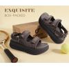 image:imageCOFACE Womens Orthopedic Walking Sandals with Comfortable Plantar Fasciitis Arch Support Outdoor Athletic Lightweight Platform Sandles Sport Recovery Adjustable Strap Thick Cushion SlidesBrown