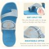 image:imageCOFACE Womens Orthotic Cushion Sandals Comfortable Arch Support Walking Slides Fashion Split Toe Summer Vacation Beach Flip Flops For Women Relief Plantar FasciitisBlue